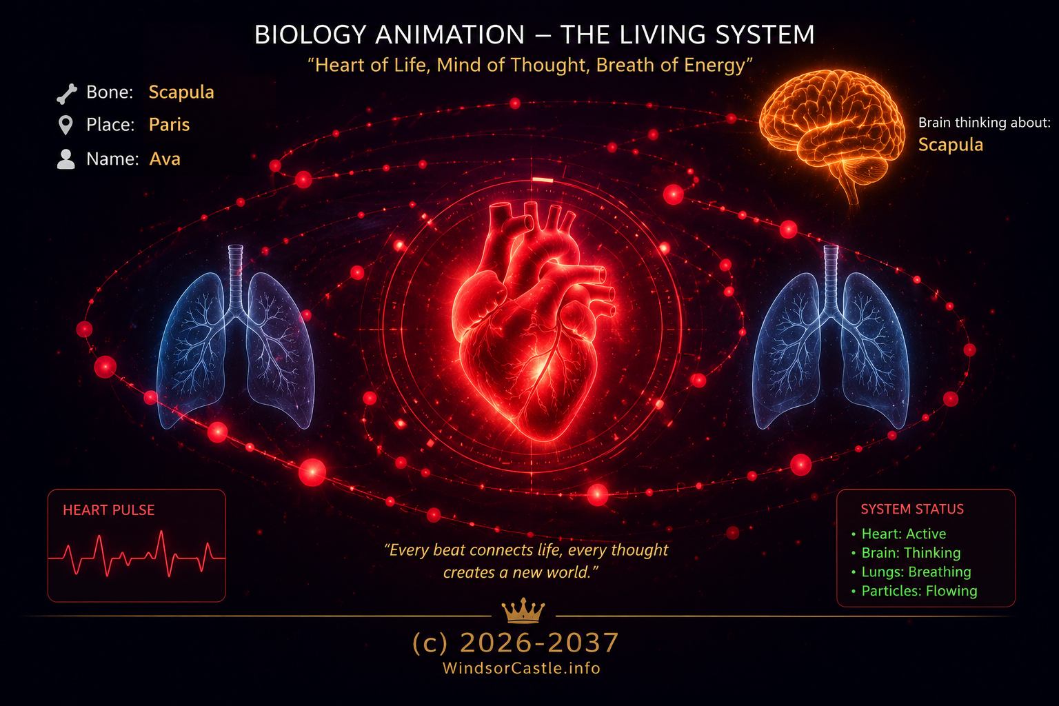 🧠 Biology Animation: A Living System of Motion, Thought, and Connection